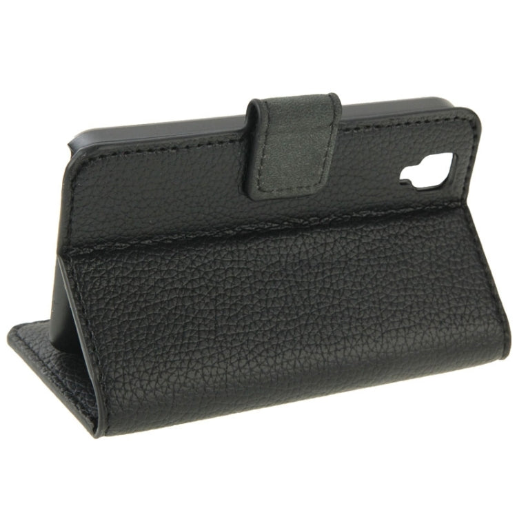 Litchi Texture Flip Leather Case with Holder & Card Slots & Wallet for Wiko Goa