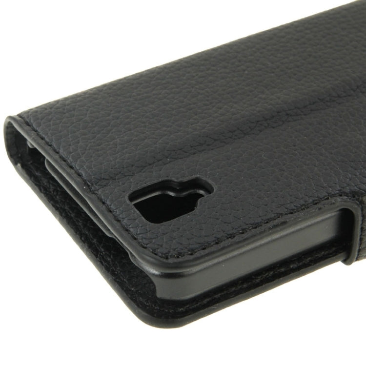 Litchi Texture Flip Leather Case with Holder & Card Slots & Wallet for Wiko Goa