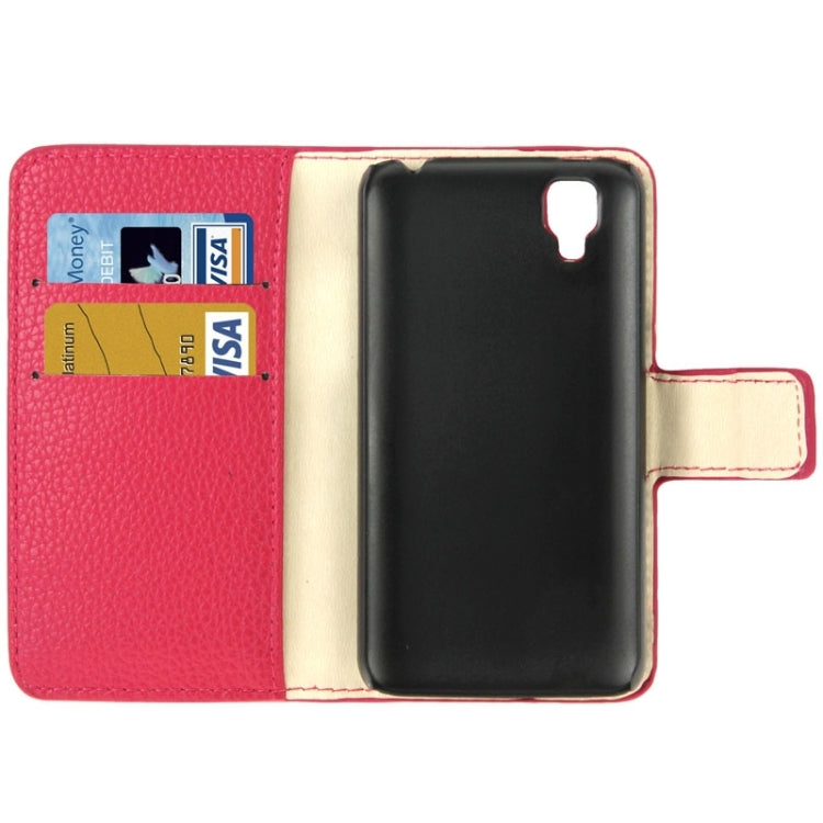 Litchi Texture Flip Leather Case with Holder & Card Slots & Wallet for Wiko Goa
