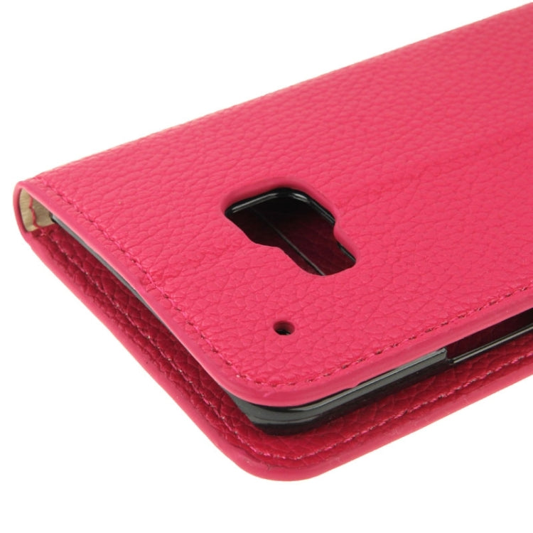 Litchi Texture Flip Leather Case with Holder & Card Slots & Wallet for HTC One M9