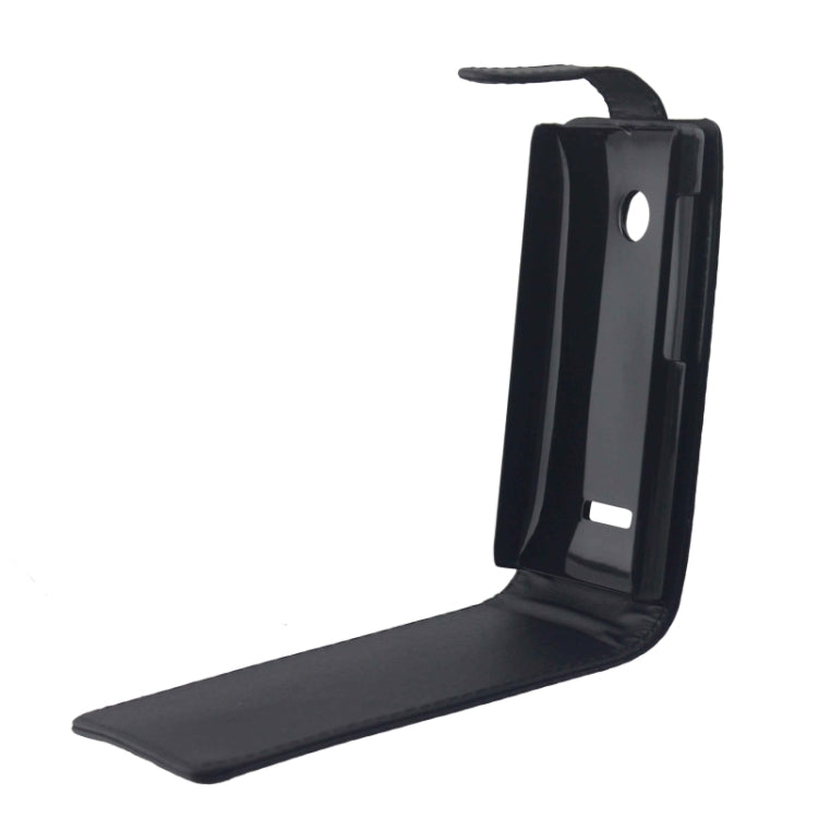 Vertical Flip Magnetic Button Leather Case for Microsoft Lumia 435