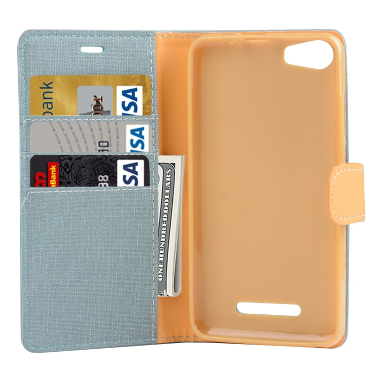 Cloth Texture Horizontal Flip Leather Case with Holder & Card Slots & Wallet for Wiko Lenny 2