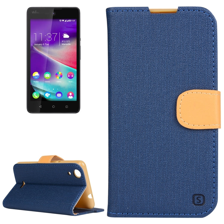 Cloth Texture Horizontal Flip Leather Case with Holder & Card Slots & Wallet for Wiko Rainbow Lite