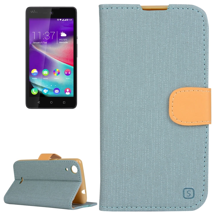 Cloth Texture Horizontal Flip Leather Case with Holder & Card Slots & Wallet for Wiko Rainbow Lite