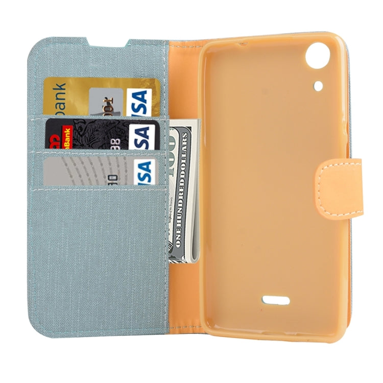 Cloth Texture Horizontal Flip Leather Case with Holder & Card Slots & Wallet for Wiko Rainbow Lite