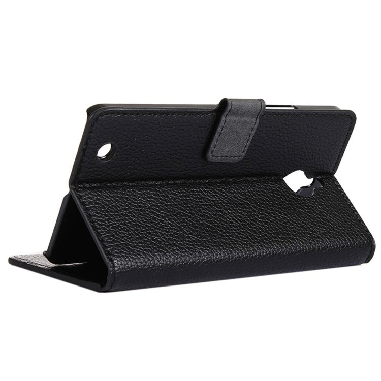 Litchi Texture Horizontal Flip Leather Case with Holder & Card Slots & Wallet for Microsoft Lumia 850