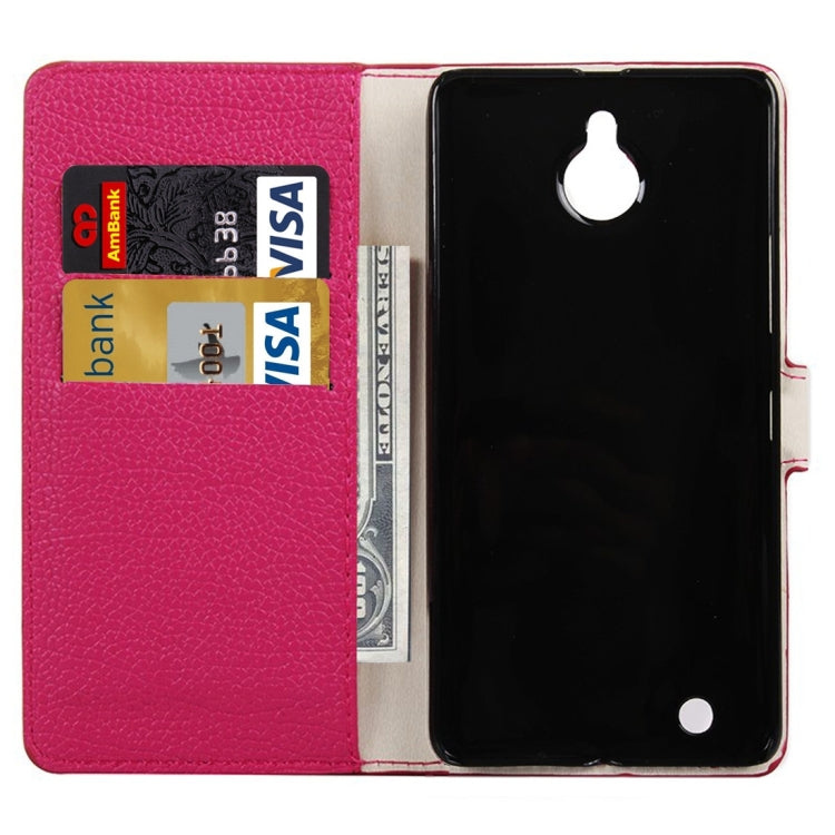 Litchi Texture Horizontal Flip Leather Case with Holder & Card Slots & Wallet for Microsoft Lumia 850