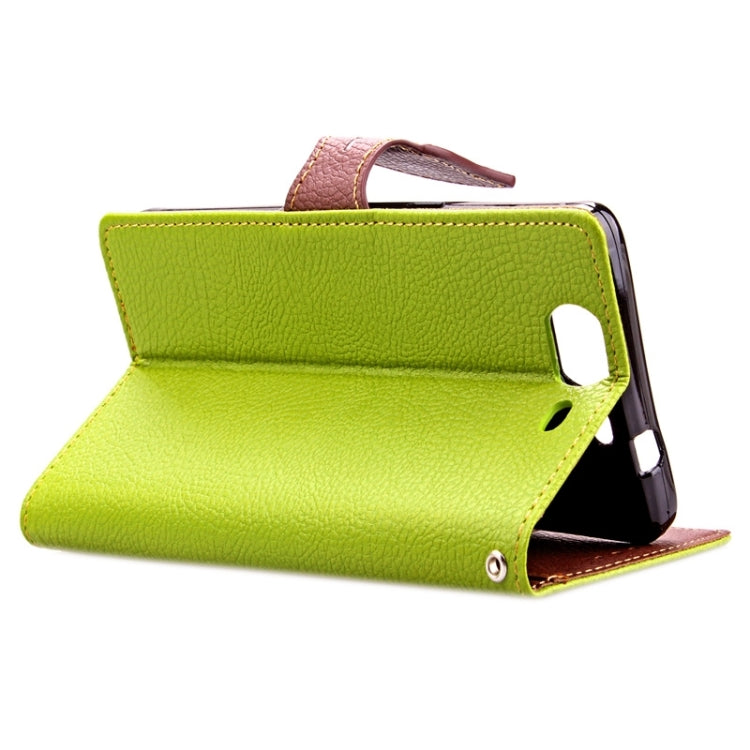 Leaf Magnetic Snap Litchi Texture Horizontal Flip Leather Case with Card Slots & Holder & Wallet & Lanyard for Wiko Highway