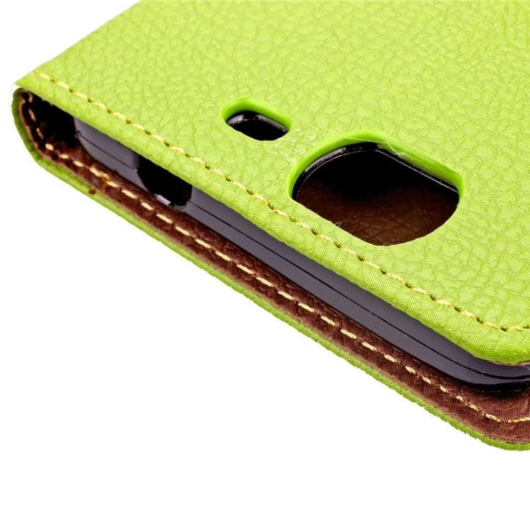 Leaf Magnetic Snap Litchi Texture Horizontal Flip Leather Case with Card Slots & Holder & Wallet & Lanyard for Wiko Highway