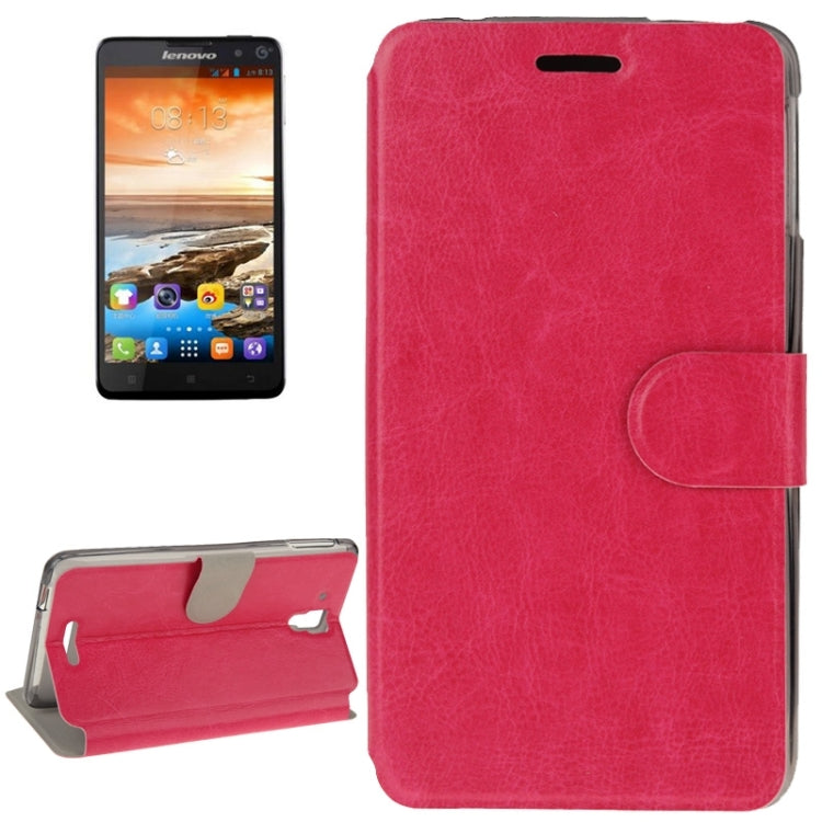 Crazy Horse Texture Horizontal Flip Leather Case with Holder for Lenovo S898T / S898T+