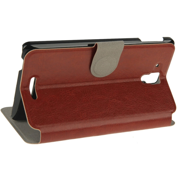 Crazy Horse Texture Horizontal Flip Leather Case with Holder for Lenovo S898T / S898T+