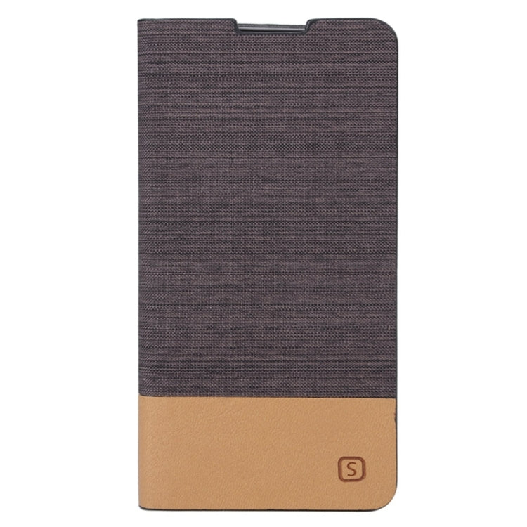 Canvas Surface Horizontal Flip Leather Case with Card Slot & Holder for Sony Xperia M5