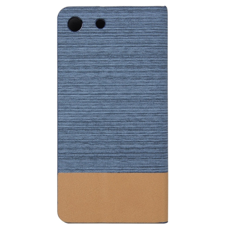 Canvas Surface Horizontal Flip Leather Case with Card Slot & Holder for Sony Xperia M5
