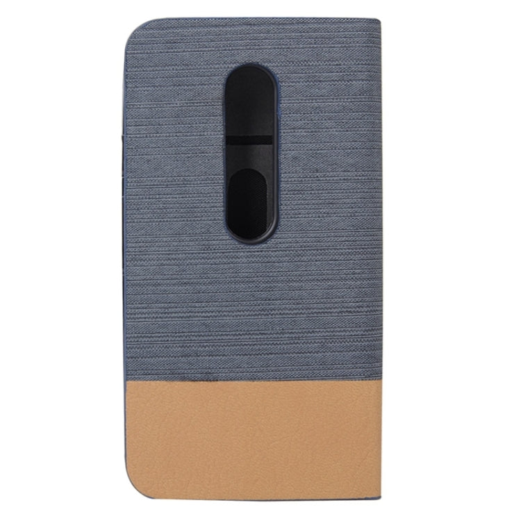 Canvas Surface Horizontal Flip Leather Case with Card Slot & Holder for Motorola Moto G(3rd Gen.)