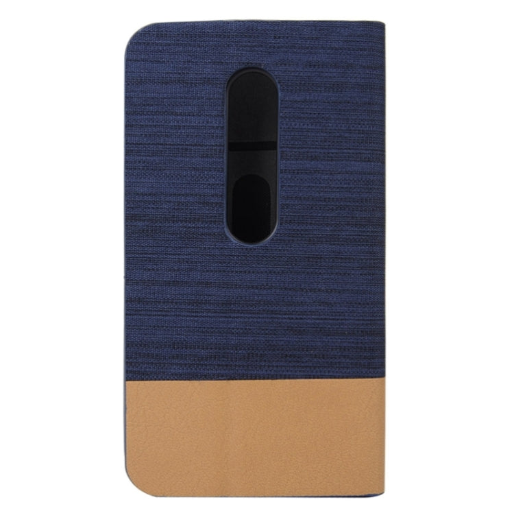 Canvas Surface Horizontal Flip Leather Case with Card Slot & Holder for Motorola Moto G(3rd Gen.)