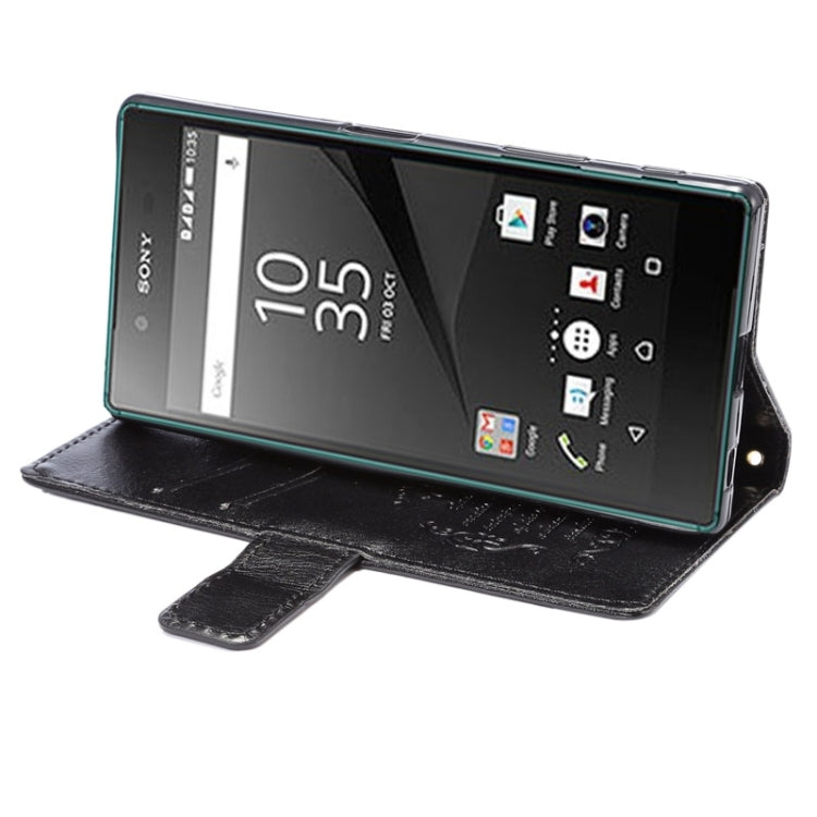 Fine Sheepskin Texture Horizontal Flip Leather Case with Card Slots & Holder & Lanyard for Sony Xperia Z5