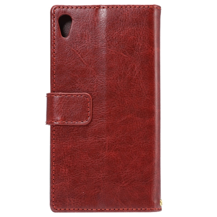 Fine Sheepskin Texture Horizontal Flip Leather Case with Card Slots & Holder & Lanyard for Sony Xperia Z5