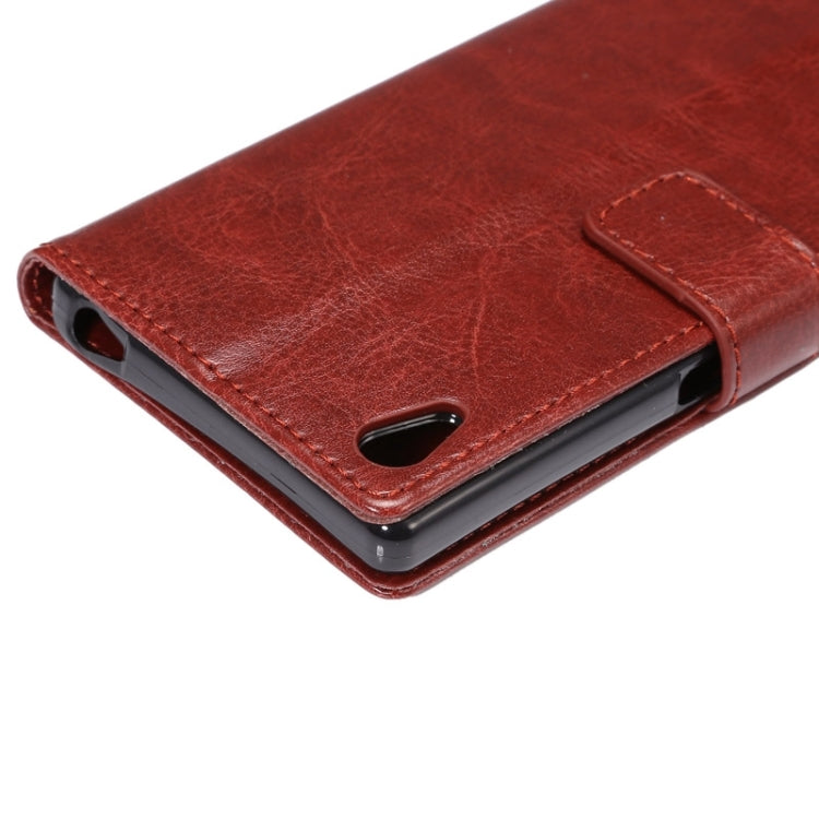Fine Sheepskin Texture Horizontal Flip Leather Case with Card Slots & Holder & Lanyard for Sony Xperia Z5