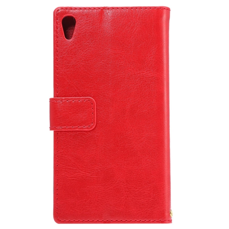 Fine Sheepskin Texture Horizontal Flip Leather Case with Card Slots & Holder & Lanyard for Sony Xperia Z5