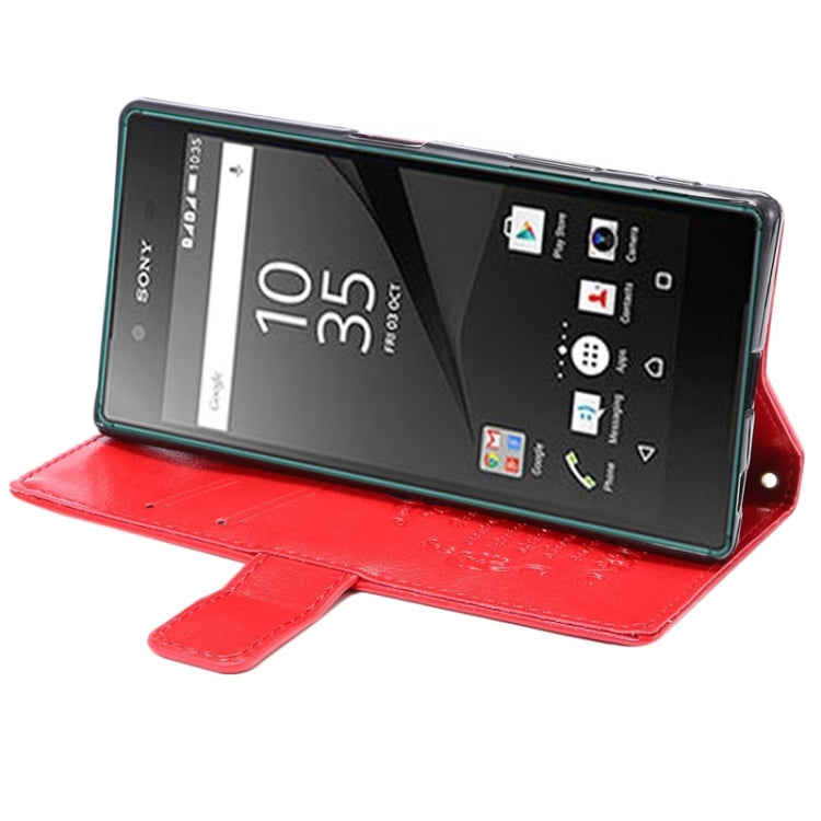 Fine Sheepskin Texture Horizontal Flip Leather Case with Card Slots & Holder & Lanyard for Sony Xperia Z5