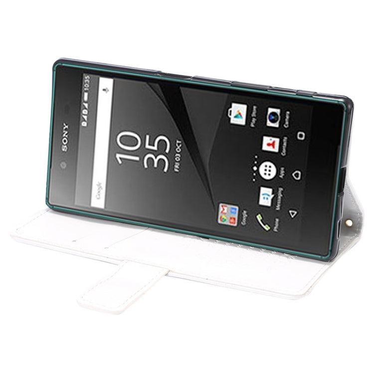 Fine Sheepskin Texture Horizontal Flip Leather Case with Card Slots & Holder & Lanyard for Sony Xperia Z5