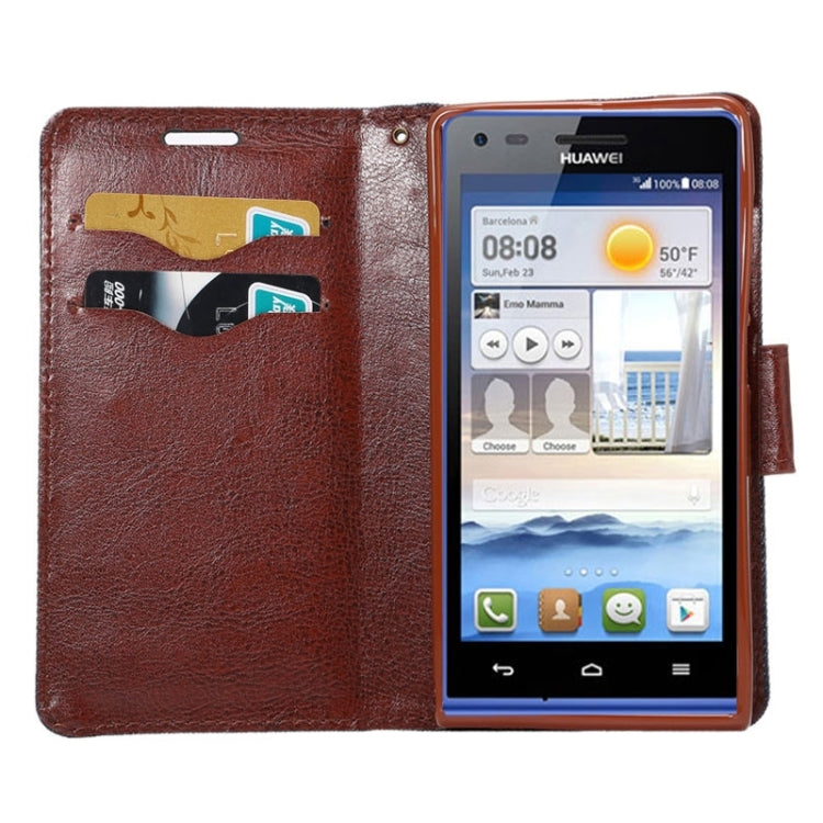 Denim Texture Leather Case with Holder and Card Slots for Huawei Ascend G6(4G version)