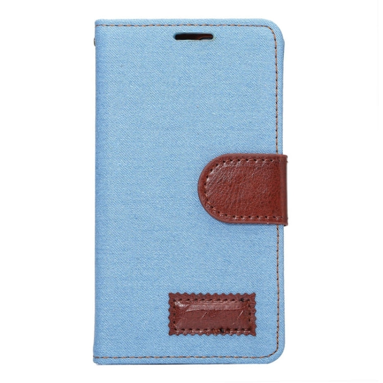 Denim Texture Leather Case with Holder and Card Slots for Huawei Ascend G6(4G version)