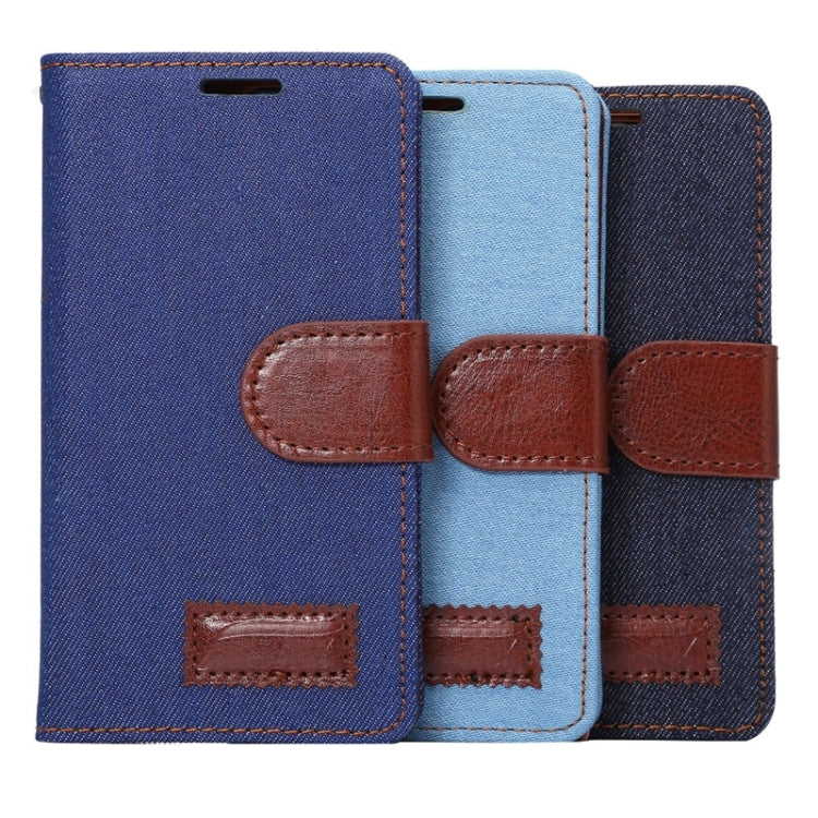 Denim Texture Leather Case with Holder and Card Slots for Huawei Ascend G6(4G version)