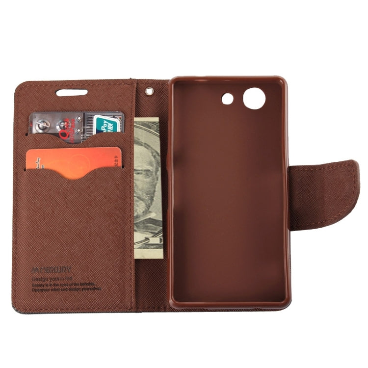 Cross Texture Leather Case with Holder & Card Slots & Wallet for Sony Xperia Z4 Compact