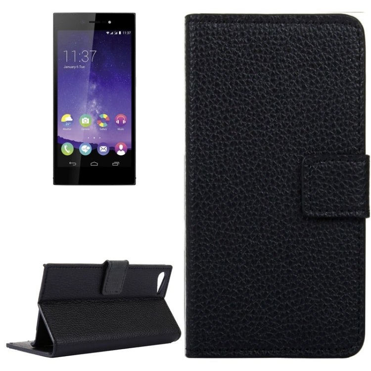 Litchi Texture Horizontal Flip PC + PU Leather Case with Holder & Card Slots & Wallet for Wiko Highway Star