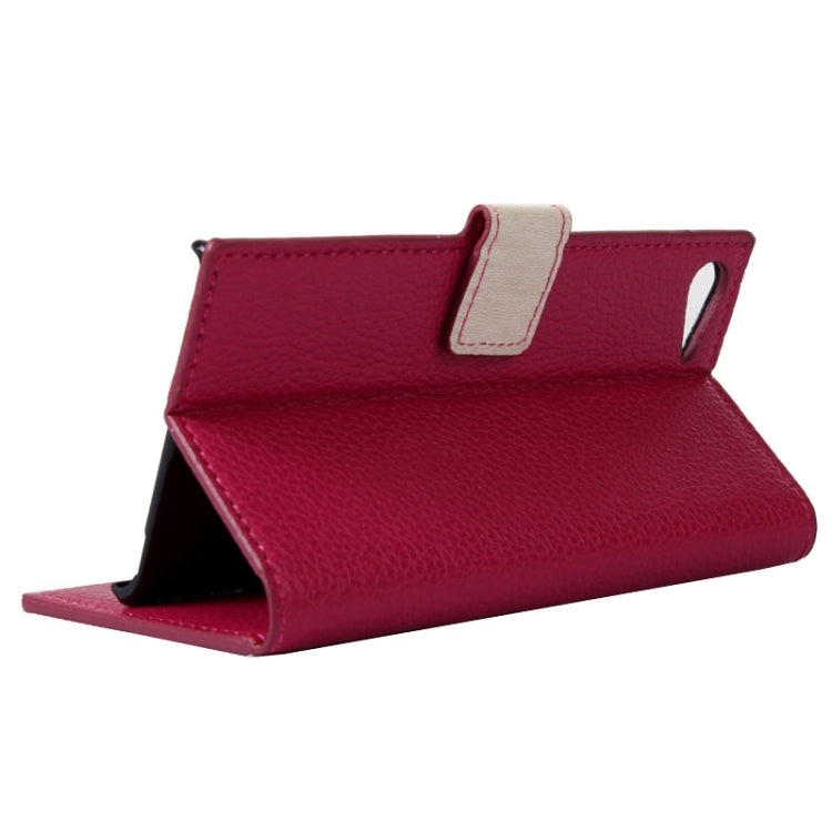 Litchi Texture Horizontal Flip PC + PU Leather Case with Holder & Card Slots & Wallet for Wiko Highway Star