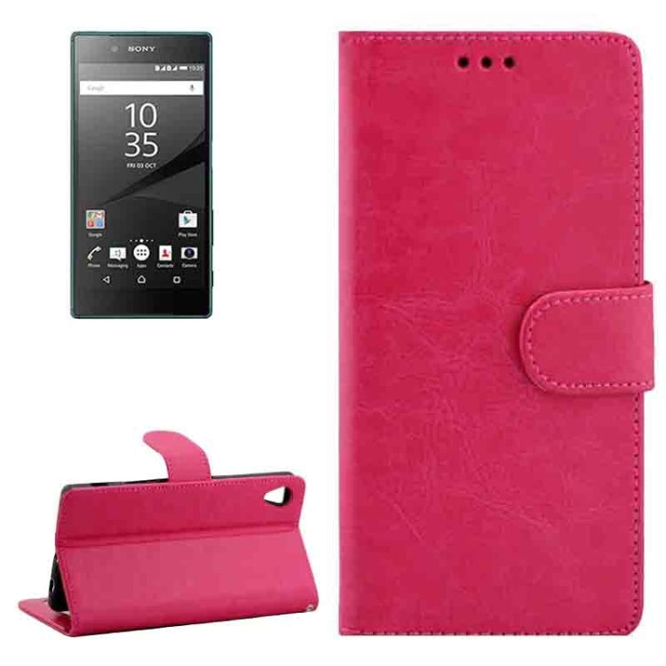 Crazy Horse Texture Horizontal Flip Leather Case with Holder & Card Slots & Wallet & Photo Frame for Sony Xperia Z5 / E6603 / E6653 / E6633 / E6683
