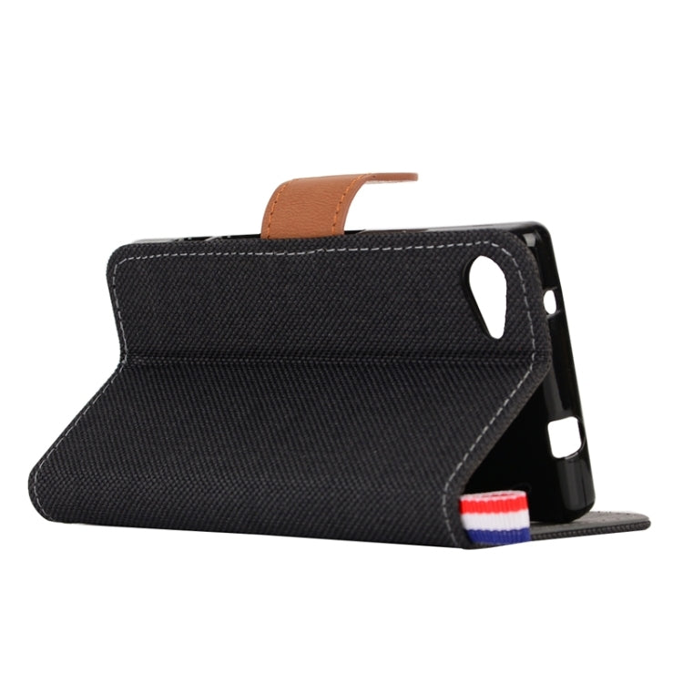 Denim Texture Horizontal Flip Leather Case with Holder & Card Slots for Sony Xperia Z5 Compact / Z5 mini / E5803 / E5823