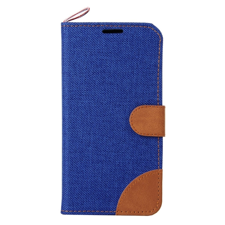 Denim Texture Leather Case with Card Slots & Holder & Lanyard for Alcatel One Touch Pop C7