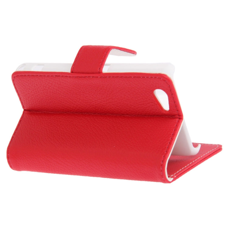 Litchi Texture Leather Case with Credit Card Slots & Holder for Sony Xperia Z1 mini