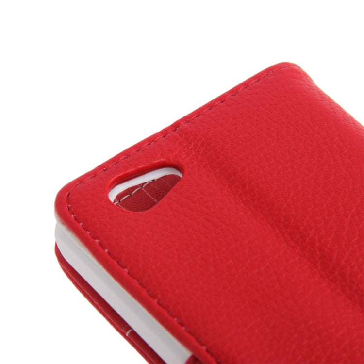Litchi Texture Leather Case with Credit Card Slots & Holder for Sony Xperia Z1 mini