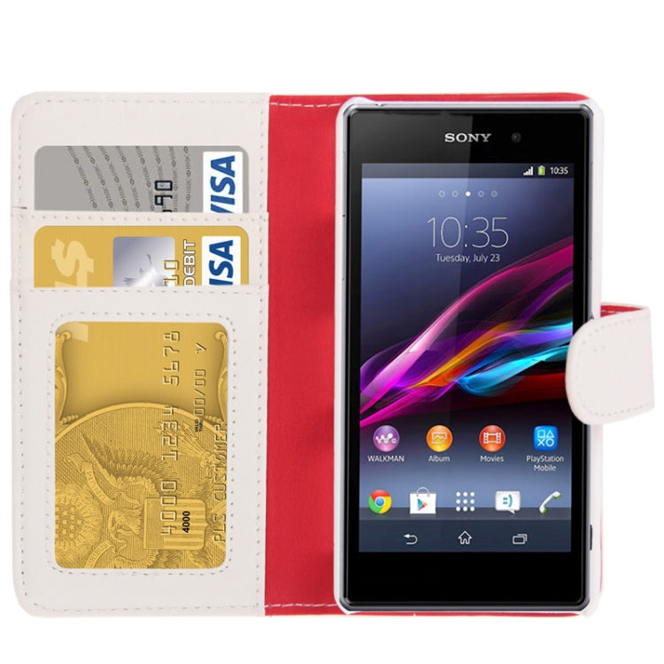 Litchi Texture Leather Case with Credit Card Slots & Holder for Sony Xperia Z1 mini