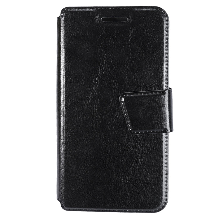 Crazy Horse Texture Horizontal Flip Black Leather Case with Holder & Card Slots for Vodafone Smart Prime 6 / OT-V895