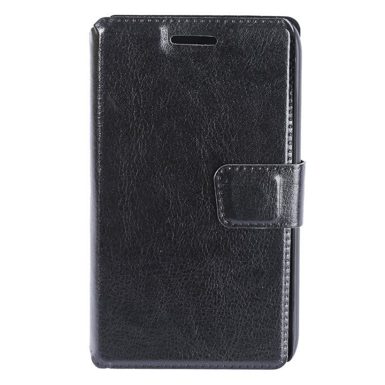 Crazy Horse Texture Horizontal Flip Black Leather Case with Holder & Card Slots for Vodafone Smart First 6 / V695