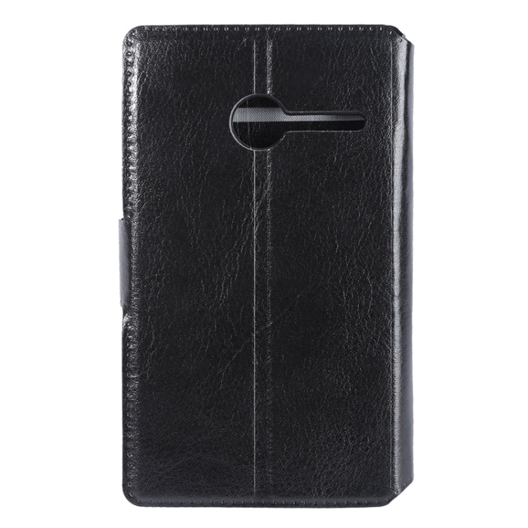 Crazy Horse Texture Horizontal Flip Black Leather Case with Holder & Card Slots for Vodafone Smart First 6 / V695