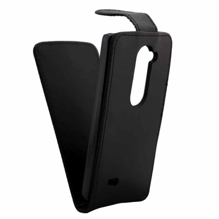 Vertical Flip Magnetic Button Leather Case for LG Leon / H340