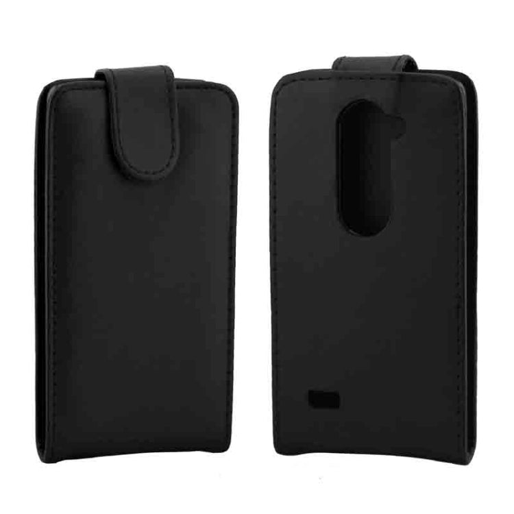 Vertical Flip Magnetic Button Leather Case for LG Leon / H340
