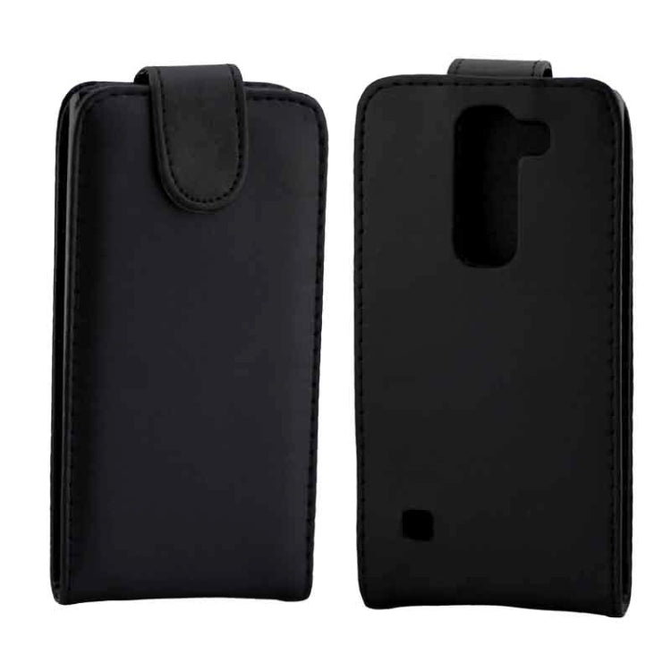 Vertical Flip Magnetic Button Leather Case for LG SPIRIT / H422