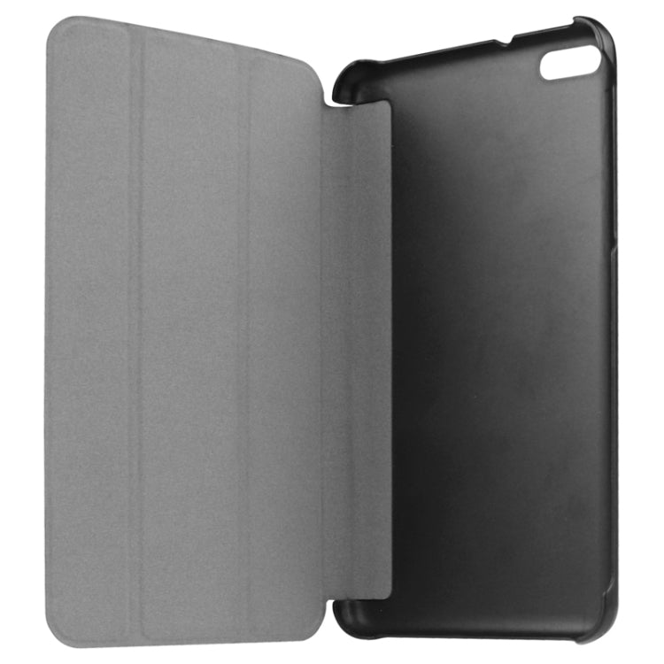 7.0 Inch Karst Texture Horizontal Flip Solid Color Leather Case with Three-Folding Holder for Huawei Honor Play T1 / T1-701u