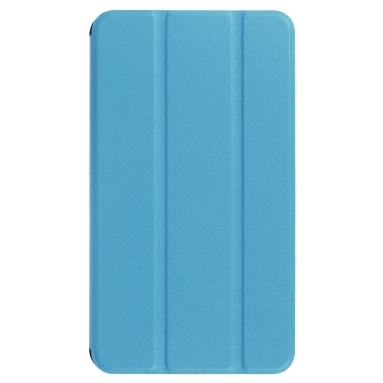 7.0 Inch Karst Texture Horizontal Flip Solid Color Leather Case with Three-Folding Holder for Huawei Honor Play T1 / T1-701u