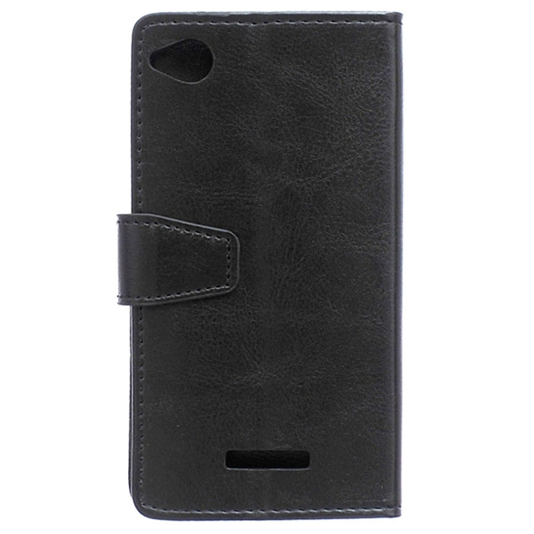 For HTC Desire 320 Crazy Horse Texture Horizontal Flip Solid Color Magnetic Buckle Leather Case with Holder & Card Slots & Wallet