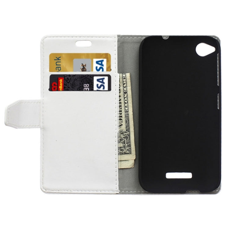 For HTC Desire 320 Crazy Horse Texture Horizontal Flip Solid Color Magnetic Buckle Leather Case with Holder & Card Slots & Wallet