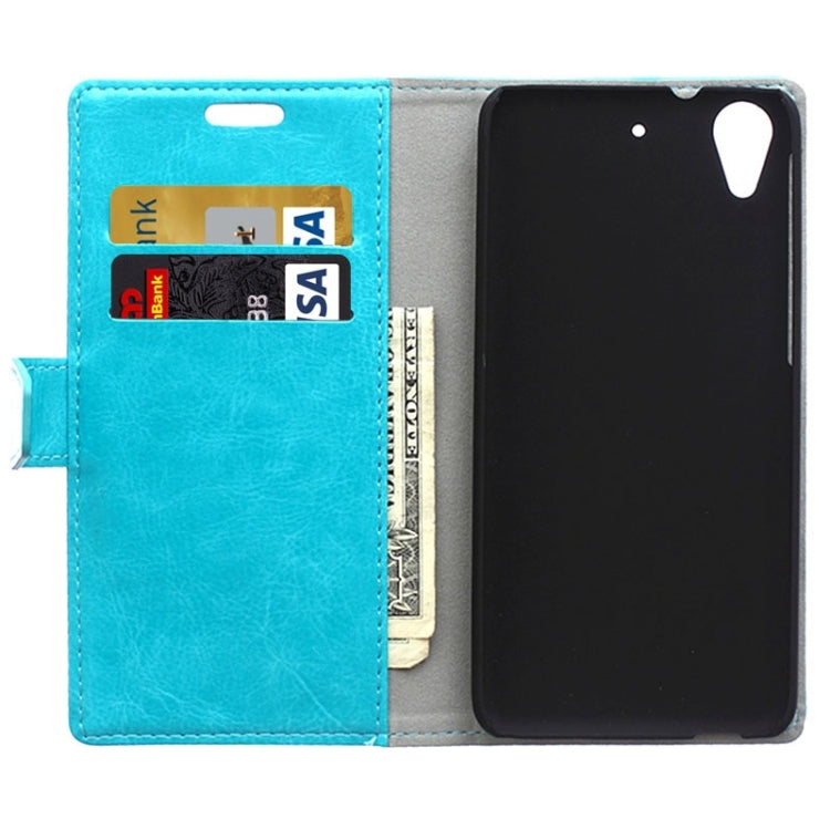 For HTC Desire 626 Crazy Horse Texture Horizontal Flip Magnetic Buckle Leather Case with Holder & Card Slots & Wallet
