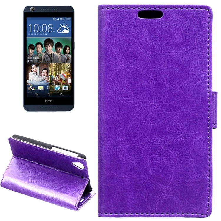 For HTC Desire 626 Crazy Horse Texture Horizontal Flip Magnetic Buckle Leather Case with Holder & Card Slots & Wallet