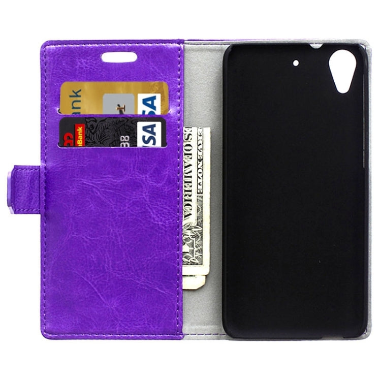 For HTC Desire 626 Crazy Horse Texture Horizontal Flip Magnetic Buckle Leather Case with Holder & Card Slots & Wallet